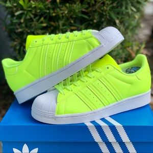 adidas superstar neon green